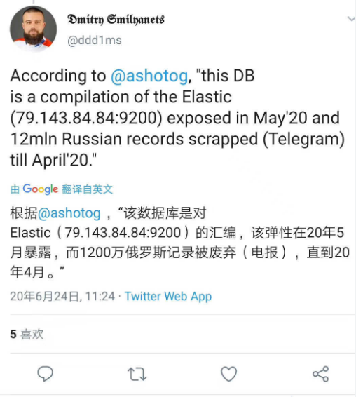 著名社交软件telegram数据泄露